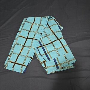 NWOT New York and Company Pull On Belt and Chain Print Pants